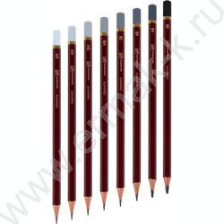 Карандаш ч/гр /набор 8шт/ BRAUBERG ART "PREMIERE"  ассорти  6Т(6Н) - 8М(8В),  /карт. кор. европо | Фото 2