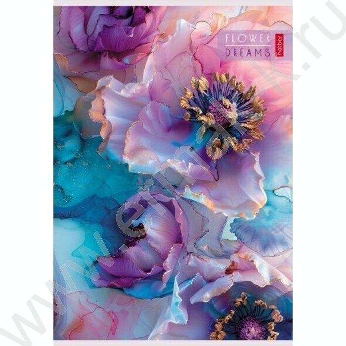 Тетрадь  80л А4 клетка "Цветочные сны" ламинация Soft-touch | Фото 1