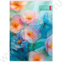 Тетрадь  80л А4 клетка "Цветочные сны" ламинация Soft-touch | Фото 3