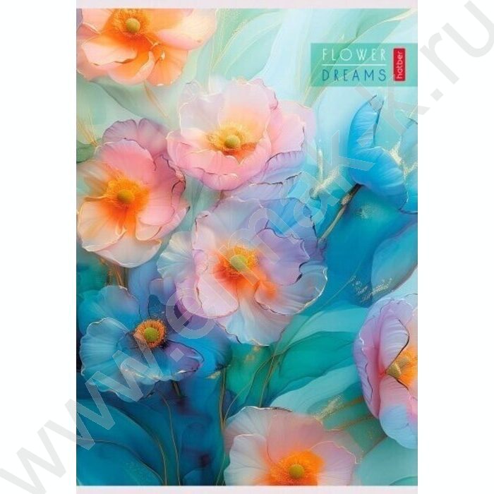 Тетрадь  80л А4 клетка "Цветочные сны" ламинация Soft-touch | Фото 3