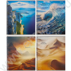 Тетрадь  48л клетка/спираль/двойная "Вдохновляющая природа" ассорти | Фото 1