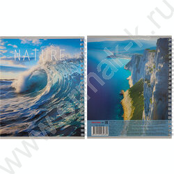 Тетрадь  48л клетка/спираль/двойная "Вдохновляющая природа" ассорти | Фото 7