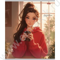 Тетрадь  96л клетка "Девушки с кофе" ассорти | Фото 5