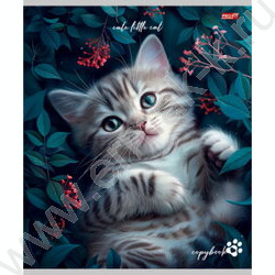 Тетрадь  96л клетка "Коты в цветах" ассорти | Фото 4