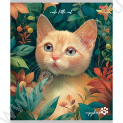 Тетрадь  96л клетка "Коты в цветах" ассорти | Фото 5