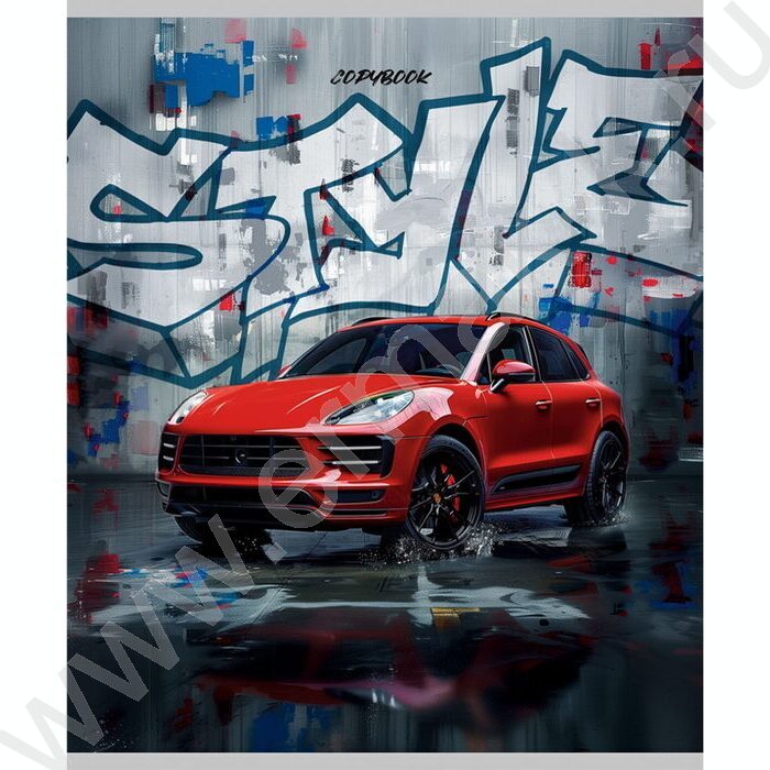 Тетрадь  96л клетка "Машины и граффити" ассорти | Фото 2