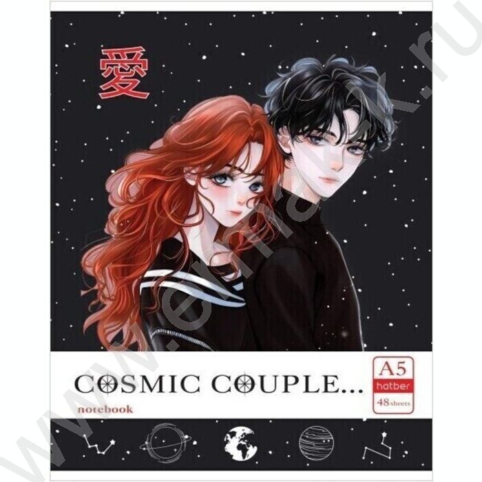 Тетрадь  48л клетка/пластик обл. "Альфа парочка" ассорти | Фото 3