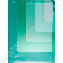 Папка уголок А4 (230*310мм) Degrade 5отд. мятная 0,18мм /глянцевая, эффект деграде | Фото 1