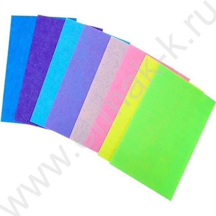 Набор фетр А4 1мм  8л/8цв ассорти | Фото 2