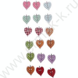 Пуговицы декоративные деревянные Foliage 18шт | Фото 1