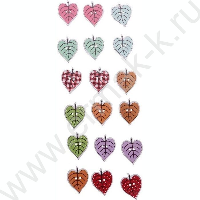 Пуговицы декоративные деревянные Foliage 18шт | Фото 1