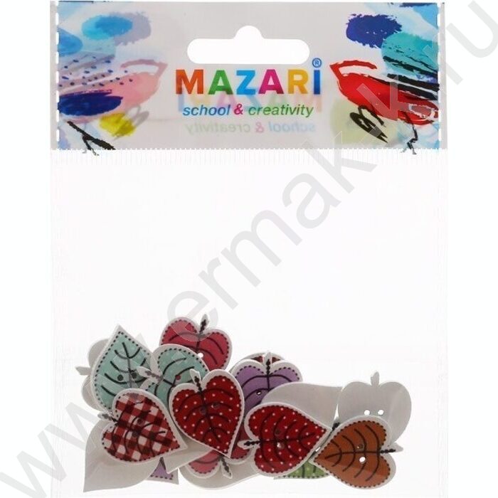 Пуговицы декоративные деревянные Foliage 18шт | Фото 2