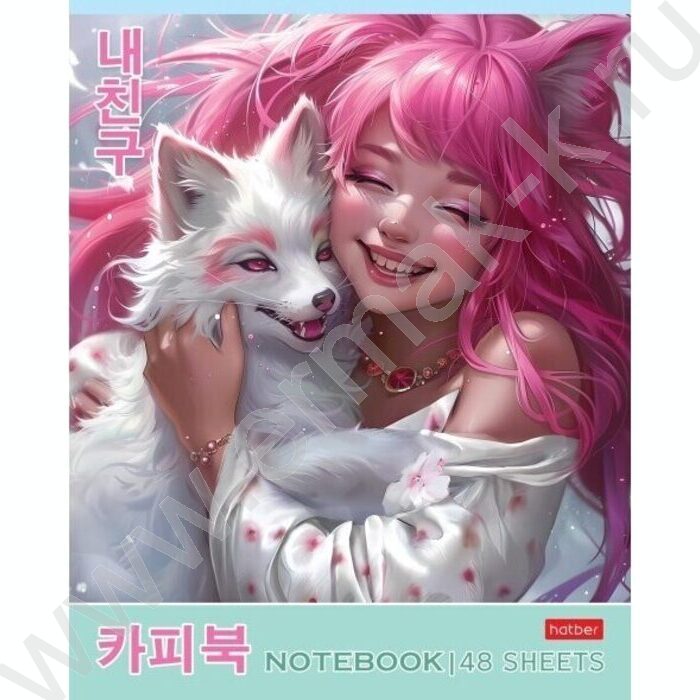 Тетрадь  48л клетка "Милый друг" /ламинация Soft-touch/ 5видов | Фото 2