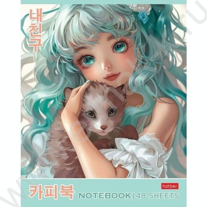 Тетрадь  48л клетка "Милый друг" /ламинация Soft-touch/ 5видов | Фото 3