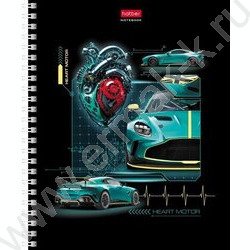 Тетрадь  80л клетка/спираль "Сердце мотора" /глянц. ламин./ 2вида | Фото 2