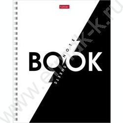 Тетрадь  96л клетка/спираль "B&W_Book" 2вида | Фото 1
