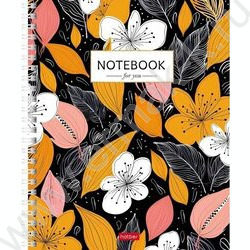 Тетрадь  96л клетка/спираль "Соцветие красоты" /ламинация Soft-touch/ 2вида | Фото 1