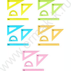 Геометрический набор большой /прозрачный, неоновые цвета, ассорти | Фото 2