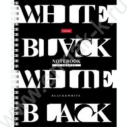 Тетрадь  96л клетка/спираль "Черное и белое" 2вида | Фото 2