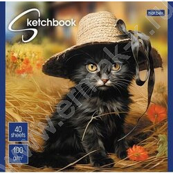 Скетчбук  40л А5 "Котики-артисты" без линовки 100г/кв.м | Фото 4