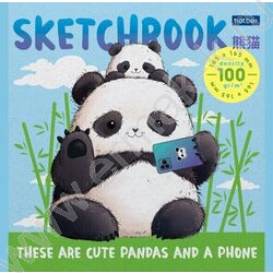 Скетчбук  40л А5 "Плюшевые панды" без линовки 100г/кв.м | Фото 1