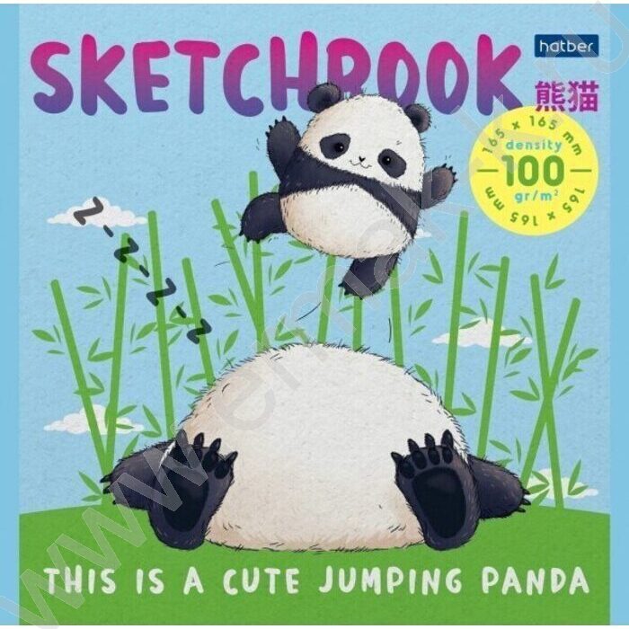 Скетчбук  40л А5 "Плюшевые панды" без линовки 100г/кв.м | Фото 2