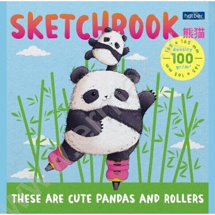 Скетчбук  40л А5 "Плюшевые панды" без линовки 100г/кв.м | Фото 4