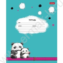 Тетрадь  12л клетка "Плюшевые панды" 5видов | Фото 1