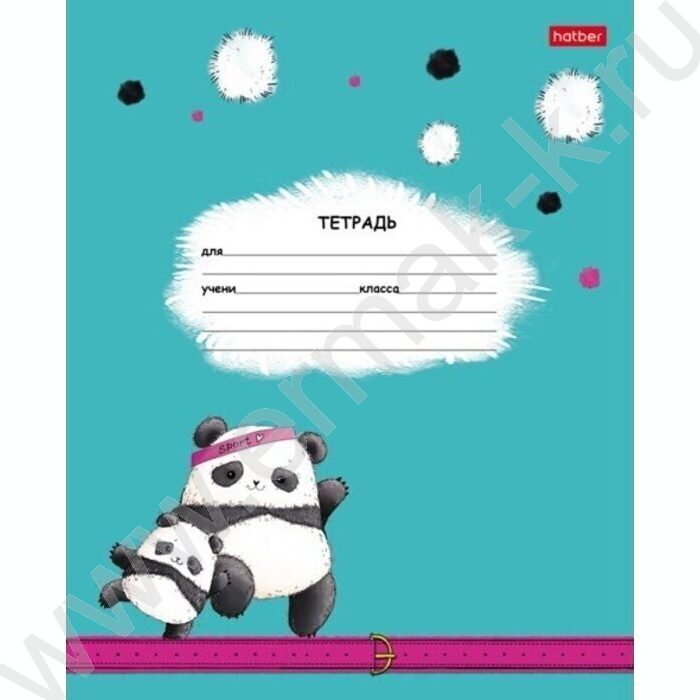 Тетрадь  12л клетка "Плюшевые панды" 5видов | Фото 2