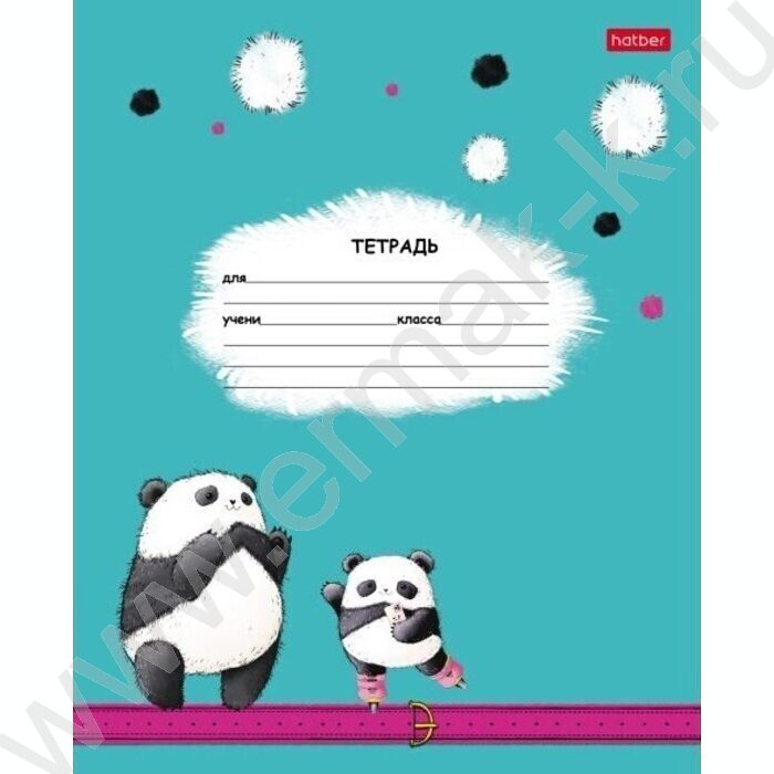Тетрадь  12л клетка "Плюшевые панды" 5видов | Фото 4