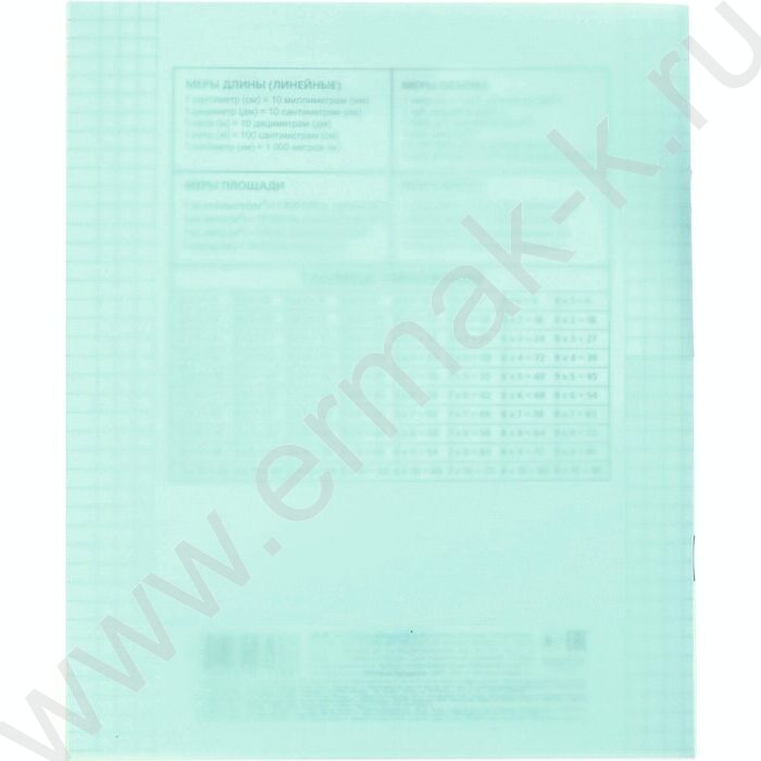 Тетрадь  18л клетка с пластиковой обложкой "Голубая" | Фото 5