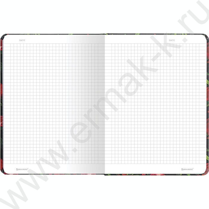 Бизнес-блокнот  96л А5 "Гранаты" /тв.обл. клетка, резинка, обложка с фольгой | Фото 5