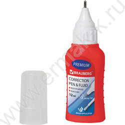 Ручка-корректор + корректирующая жидкость 12мл., 2 в 1: метал наконечник + кисточка | Фото 2