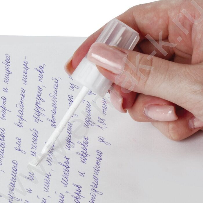 Ручка-корректор + корректирующая жидкость 12мл., 2 в 1: метал наконечник + кисточка | Фото 7