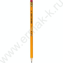 Карандаш пластиковый  с ластиком  HB "EVERYDAY BLP-YLW", заточен. /корпус желтый | Фото 1