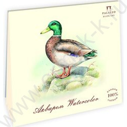 Планшет д/акварели 200*200 15л 300г/м2 "Селезень" 100% хлопок,сл. кость | Фото 1