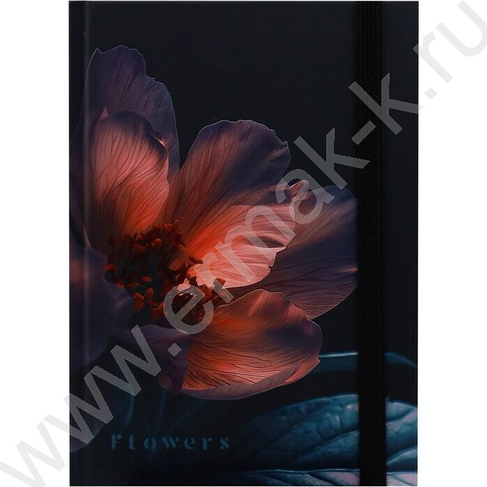 Ежедневник н/дат А5 128л Нежный цветок-3 /тв.обл.,софт-тач,лам/ | Фото 1