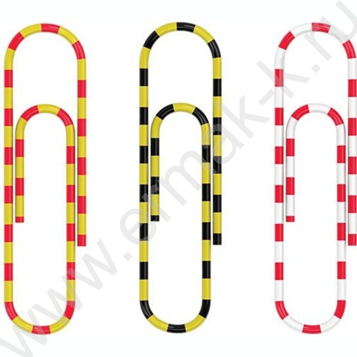 Скрепки 33мм /100шт Зебра ассорти | Фото 1