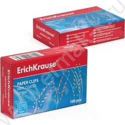 Скрепки 33мм /100шт Зебра ассорти | Фото 3