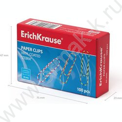 Скрепки 33мм /100шт Зебра ассорти | Фото 5