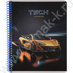 Тетрадь  96л клетка/спираль "Автомобильная тематика-1" /твин лак, хол. фольга/ ассорти | Фото 3