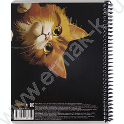 Тетрадь  96л клетка/спираль "Котики-1" /твин лак, хол. фольга/ ассорти | Фото 4