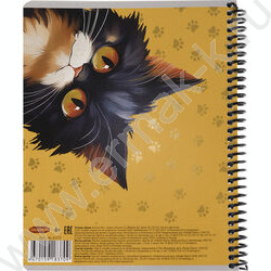 Тетрадь  96л клетка/спираль "Котики-1" /твин лак, хол. фольга/ ассорти | Фото 6