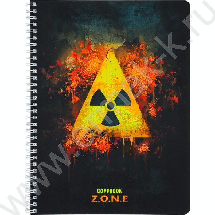 Тетрадь  96л А4 клетка/спираль "Опасная зона-1" /софт-тач/ ассорти | Фото 1