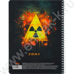 Тетрадь  96л А4 клетка/спираль "Опасная зона-1" /софт-тач/ ассорти | Фото 3