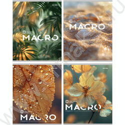 Тетрадь  96л клетка "Капли росы" /глиттер/ ассорти | Фото 1