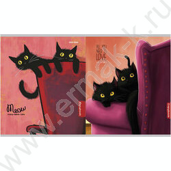 Тетрадь  96л клетка "Жизнь чёрных котиков" /перевертыши ассорти | Фото 3