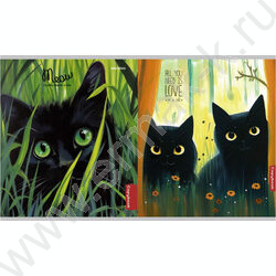 Тетрадь  96л клетка "Жизнь чёрных котиков" /перевертыши ассорти | Фото 5