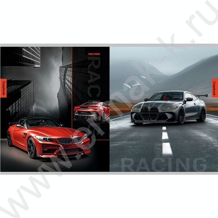 Тетрадь  96л клетка "Разные автомобили-1" /перевертыши ассорти | Фото 2