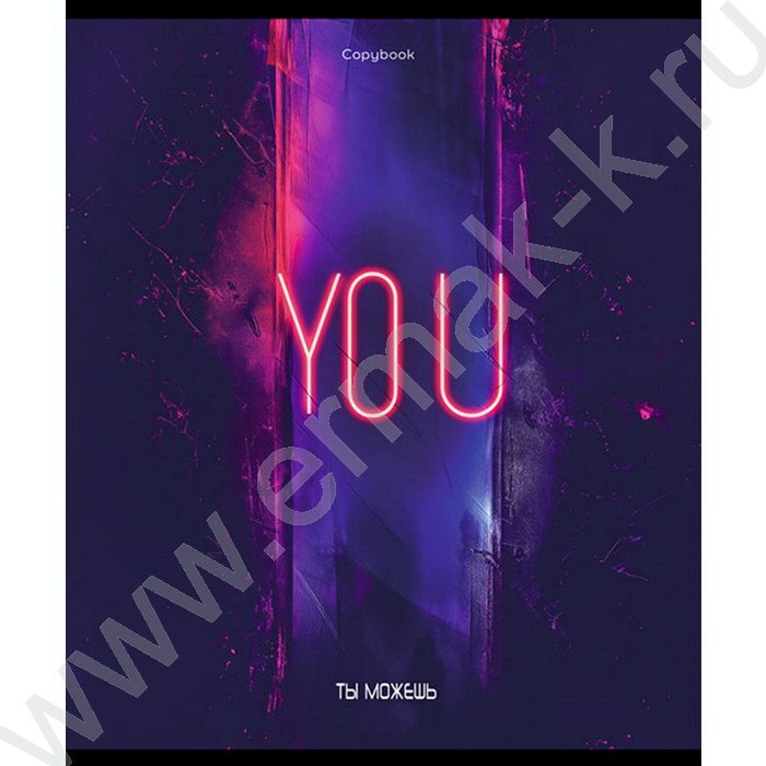 Тетрадь  96л клетка "Надписи в неоне" /твин-лак, холодное тис./ ассорти | Фото 3